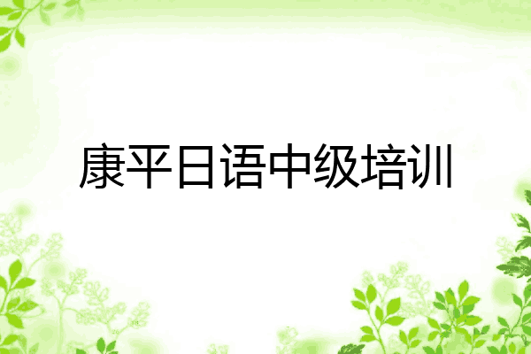 康平日语中级培训