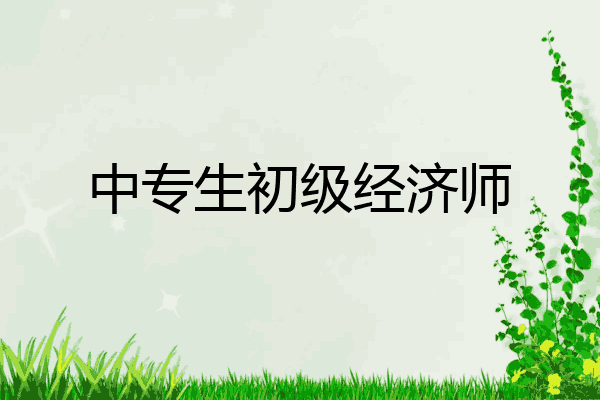 中专生初级经济师