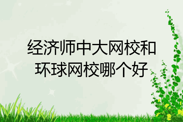 经济师中大网校和环球网校哪个好