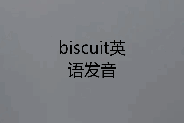 biscuit英语发音