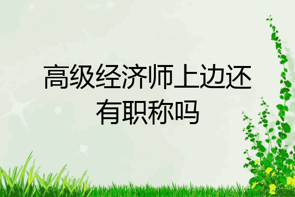 高级经济师上边还有职称吗