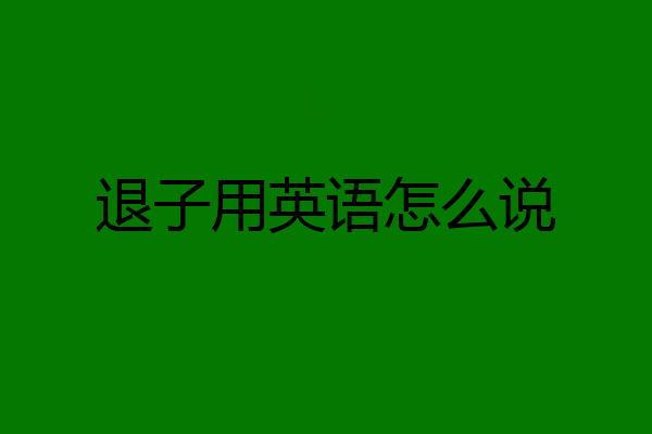 退子用英语怎么说