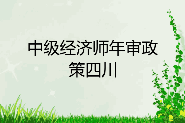 中级经济师年审政策四川