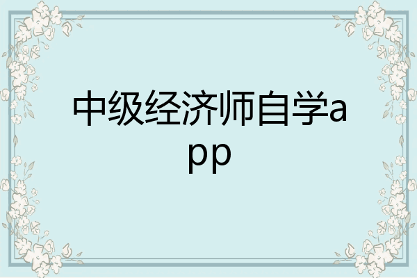 中级经济师自学app