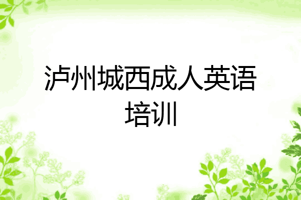 泸州城西成人英语培训