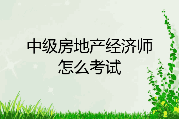 中级房地产经济师怎么考试