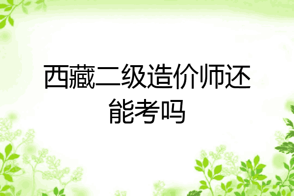 西藏二级造价师还能考吗
