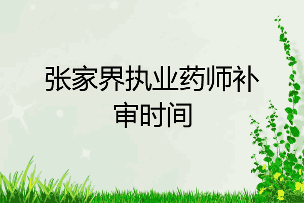 张家界执业药师补审时间
