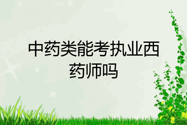 中药类能考执业西药师吗