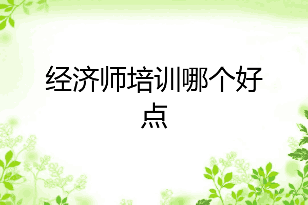 经济师培训哪个好点