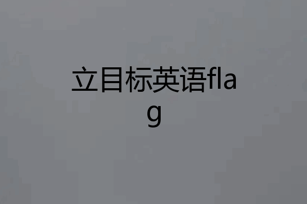 立目标英语flag