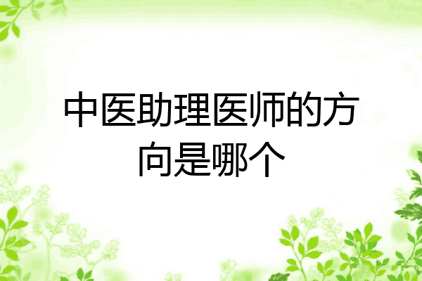 中医助理医师的方向是哪个