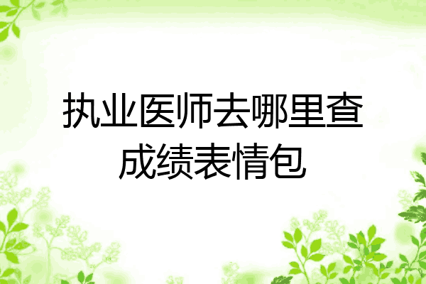 执业医师去哪里查成绩表情包