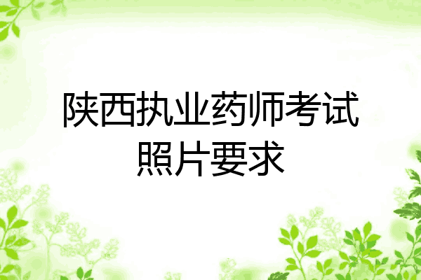 陕西执业药师考试照片要求