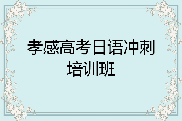 孝感高考日语冲刺培训班