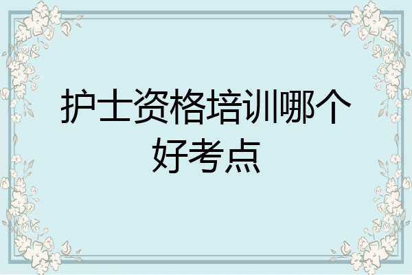 护士资格培训哪个好考点