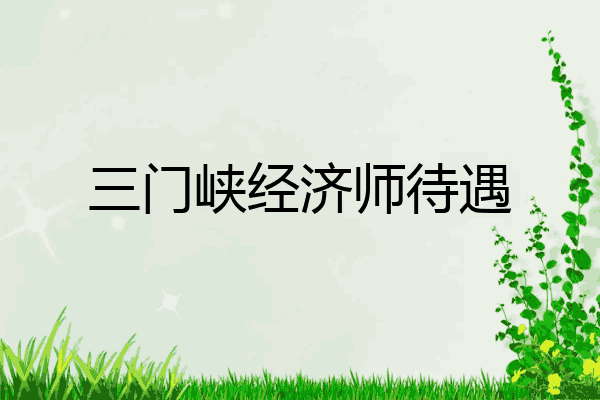 三门峡经济师待遇