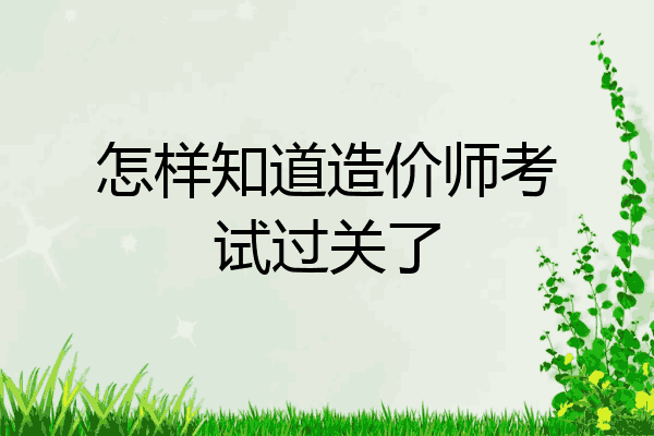 怎样知道造价师考试过关了