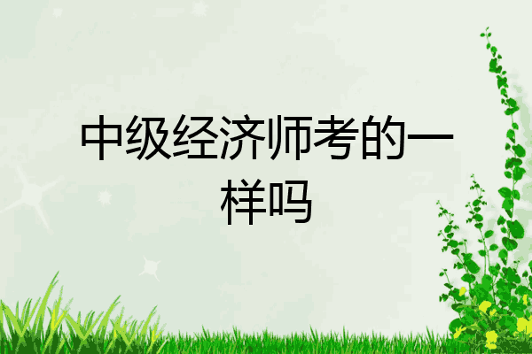 中级经济师考的一样吗