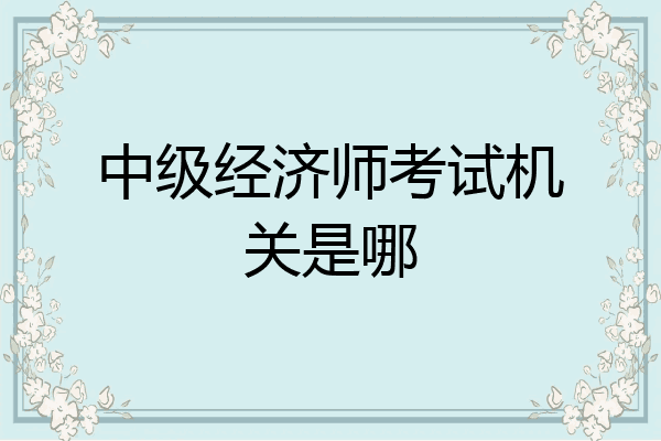 中级经济师考试机关是哪