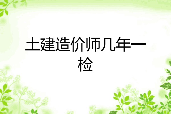 土建造价师几年一检