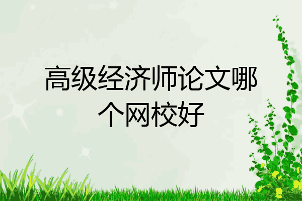 高级经济师论文哪个网校好