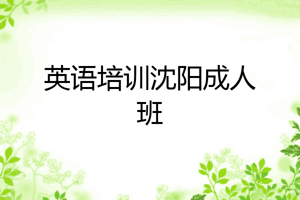 英语培训沈阳成人班
