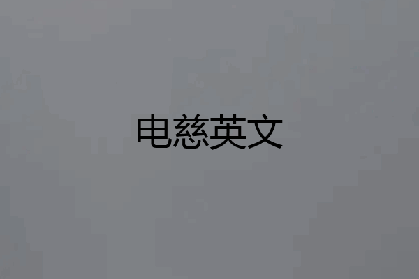 电慈英文