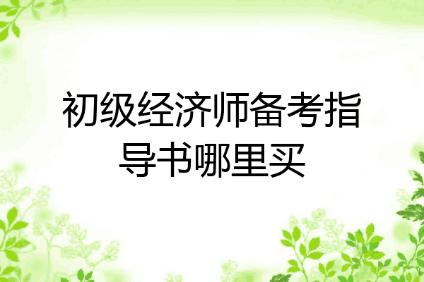 初级经济师备考指导书哪里买