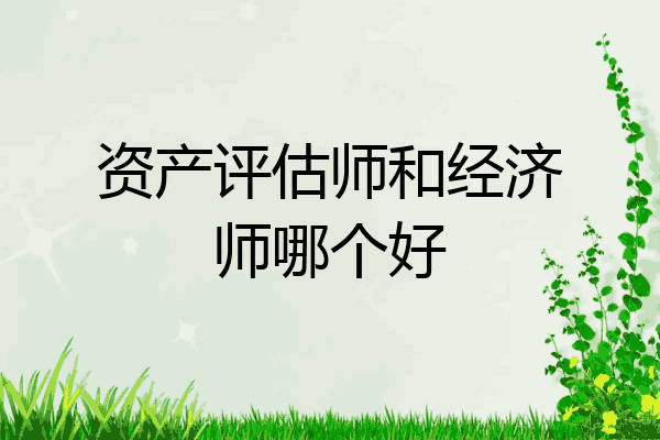 资产评估师和经济师哪个好