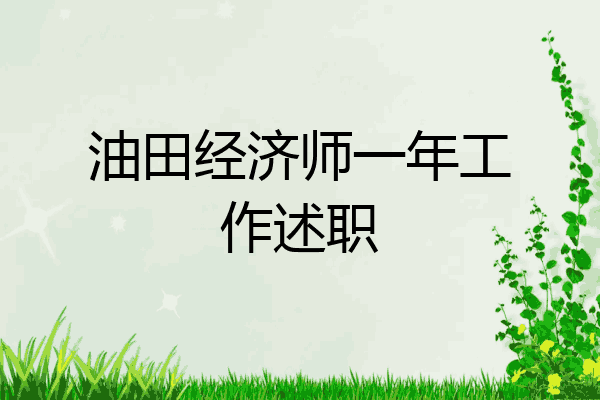 油田经济师一年工作述职