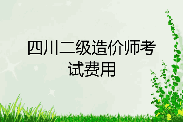 四川二级造价师考试费用