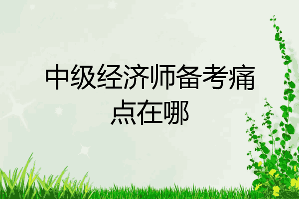 中级经济师备考痛点在哪