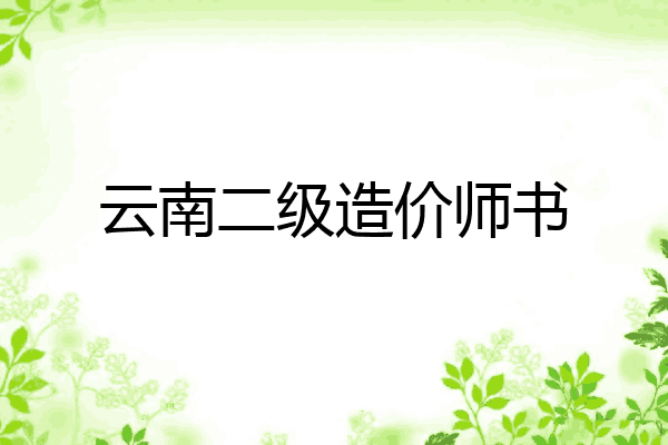 云南二级造价师书
