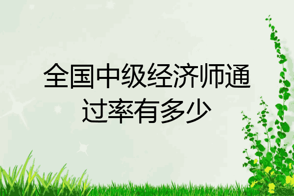 全国中级经济师通过率有多少