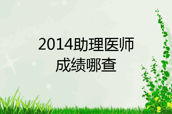 2014助理医师成绩哪查