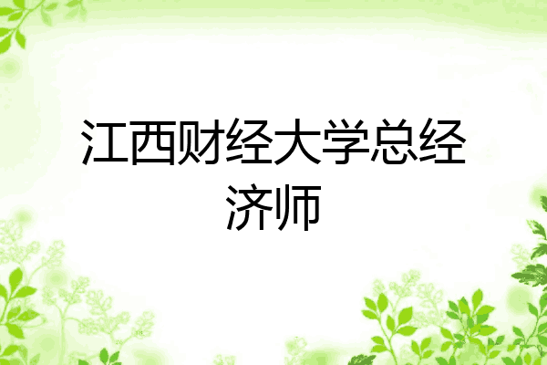 江西财经大学总经济师