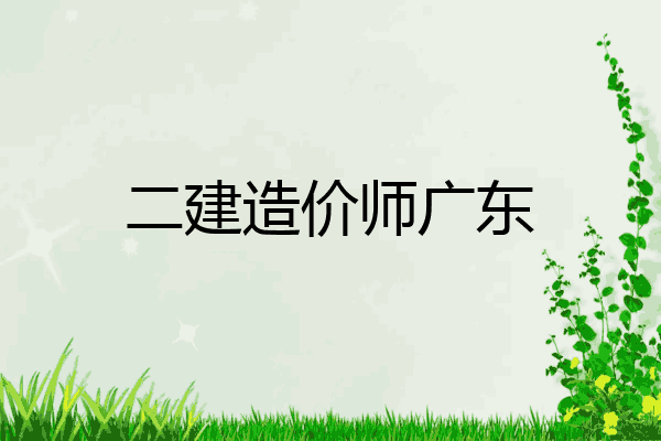 二建造价师广东