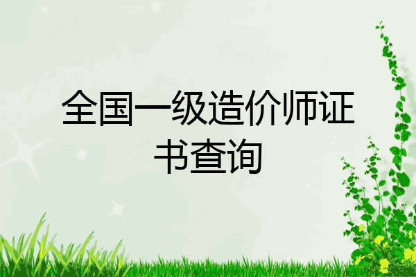 全国一级造价师证书查询