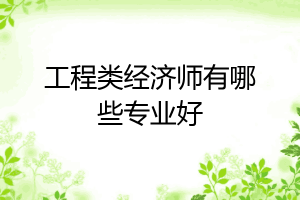 工程类经济师有哪些专业好
