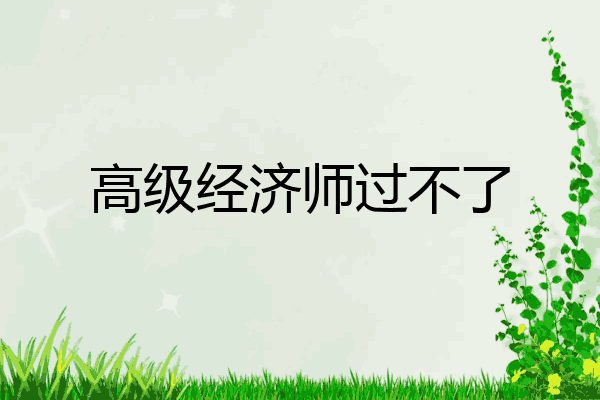 高级经济师过不了