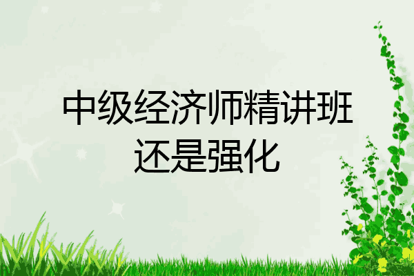 中级经济师精讲班还是强化