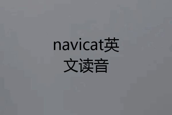 navicat英文读音