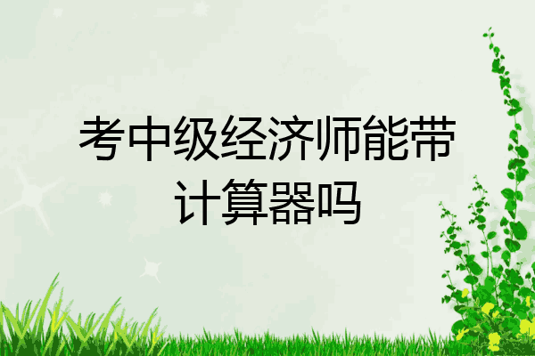 考中级经济师能带计算器吗