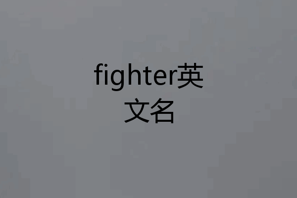 fighter英文名