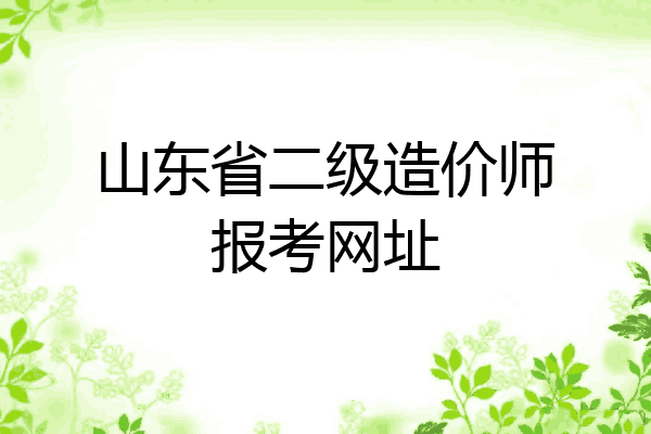 山东省二级造价师报考网址