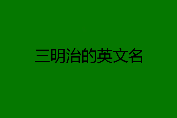 三明治的英文名