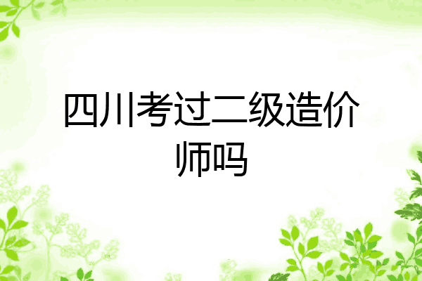 四川考过二级造价师吗