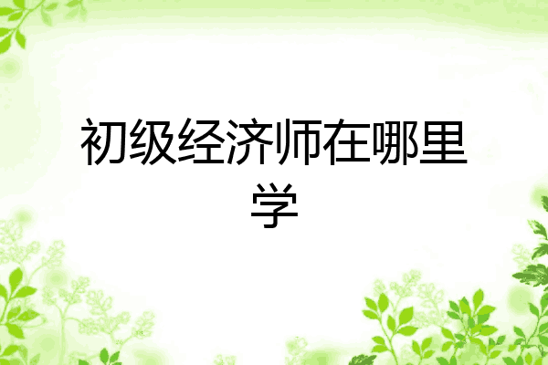 初级经济师在哪里学