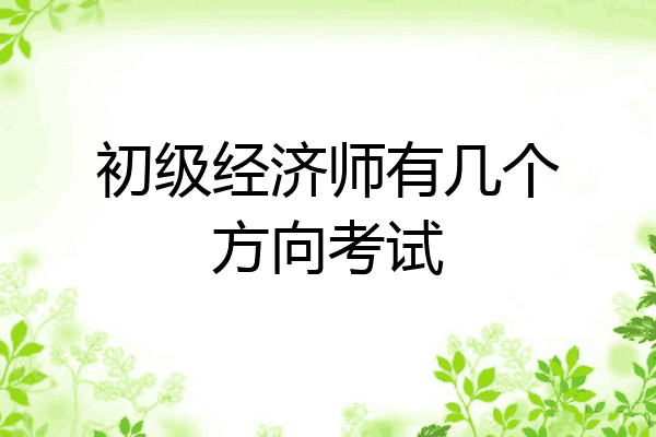 初级经济师有几个方向考试